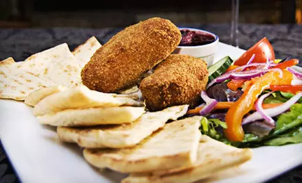 $25 for a Three-Course Dinner for Two at Aroma Mediterranean Restaurant (Up to $60 Value) - Primary Image