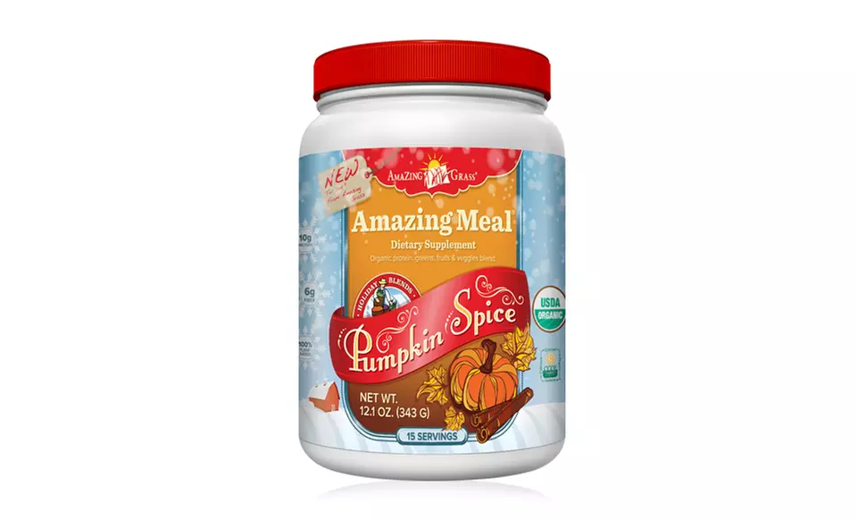 Amazing Grass Green SuperFood Drink Powder in Chocolate Peppermint or Pumpkin Spice. Free Shipping. - Second Medium