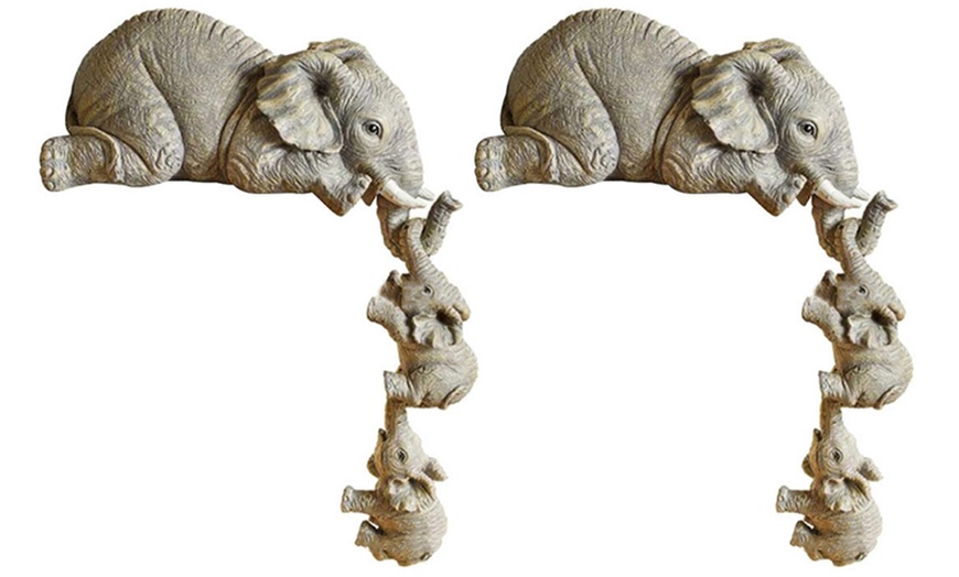 Image 5: One or Two Sets of Three Cute Elephant Figurines