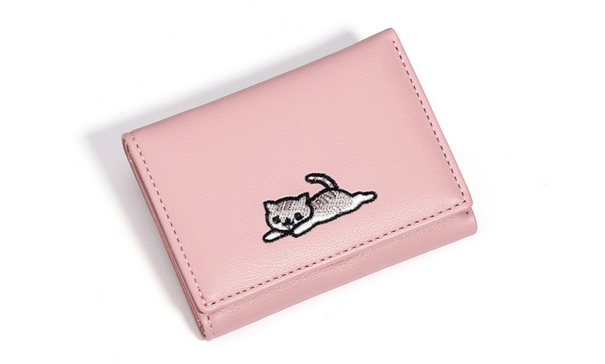 Image 12: Compact Cat-Themed Wallet