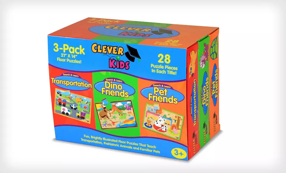$2.99 for a Three-Pack of The Learning Journey Clever Kids Puzzles ($23.97 List Price). Two Options Available. - Second Medium
