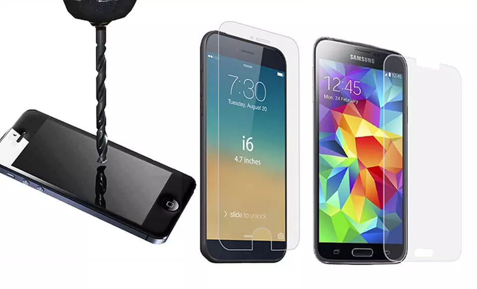 3D Luxe Tempered-Glass Screen Protector for iPhone or Samsung - Primary Image