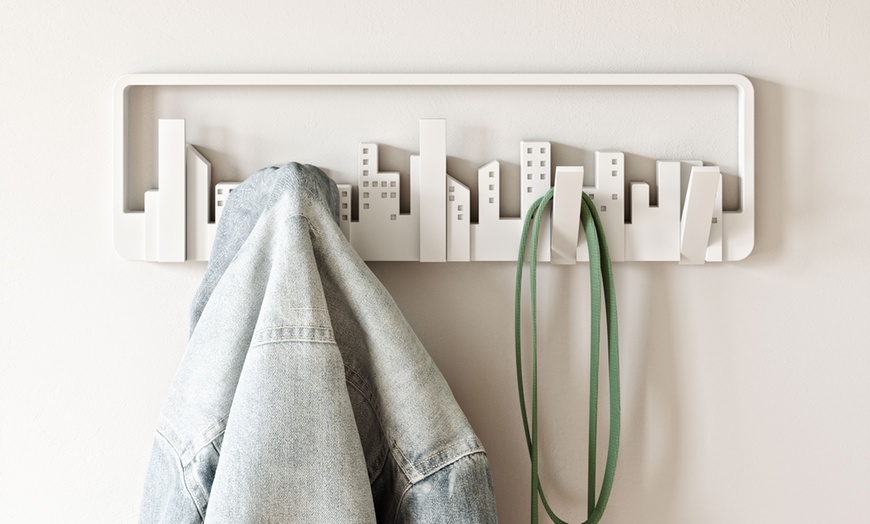 Image 8: Umbra Skyline Coat Hook with 5 Movable Hooks