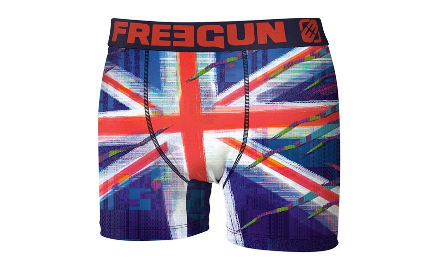 Image 4: Lot de 5 boxers Freegun imprimé drapeau 