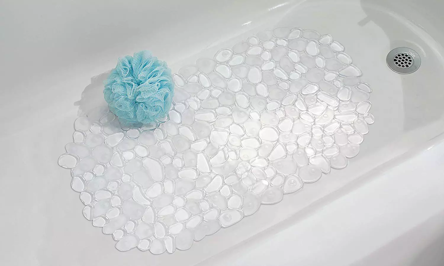 Tappetino antiscivolo per la vasca da bagno o la doccia effetto ciottoli - Primary Image