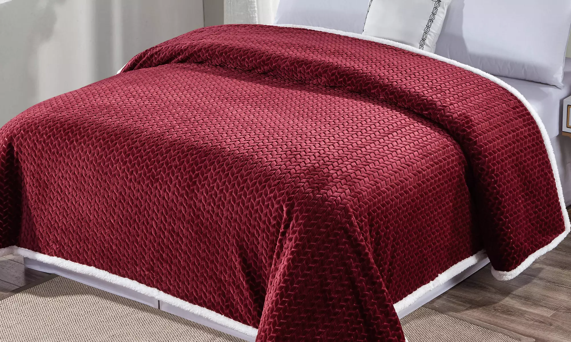 Oversized Reversible Sherpa Blanket - Primary Image