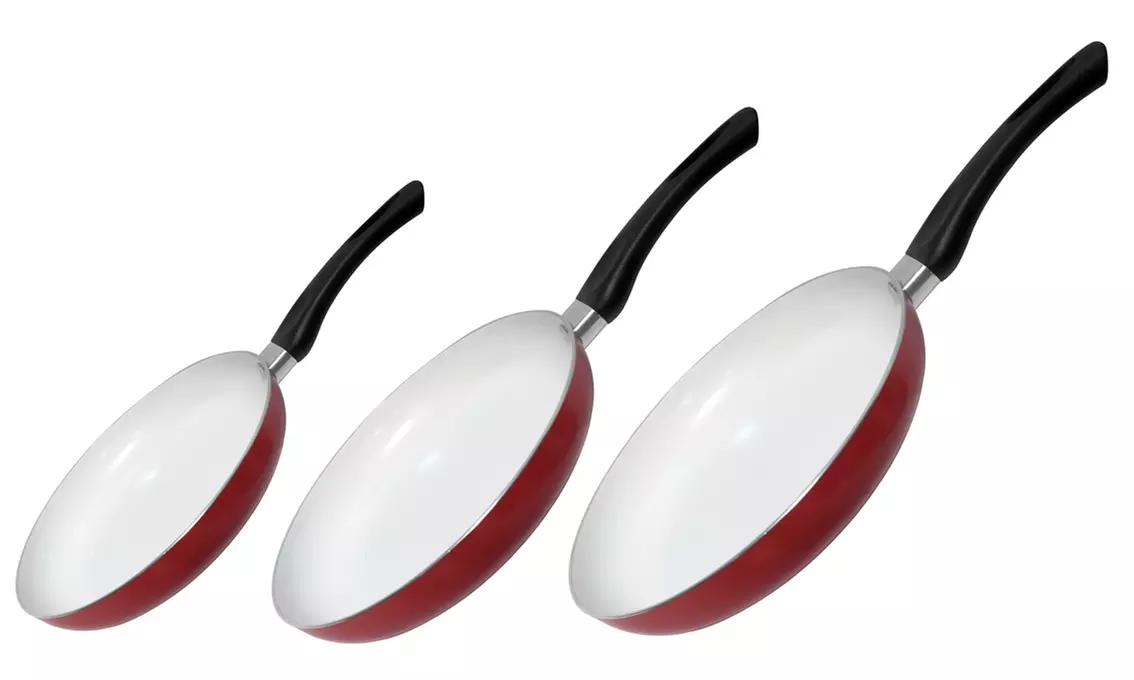 Ceramic Non-Stick Fry Pan Set with 8", 10", and 12" Pans - Primary Image