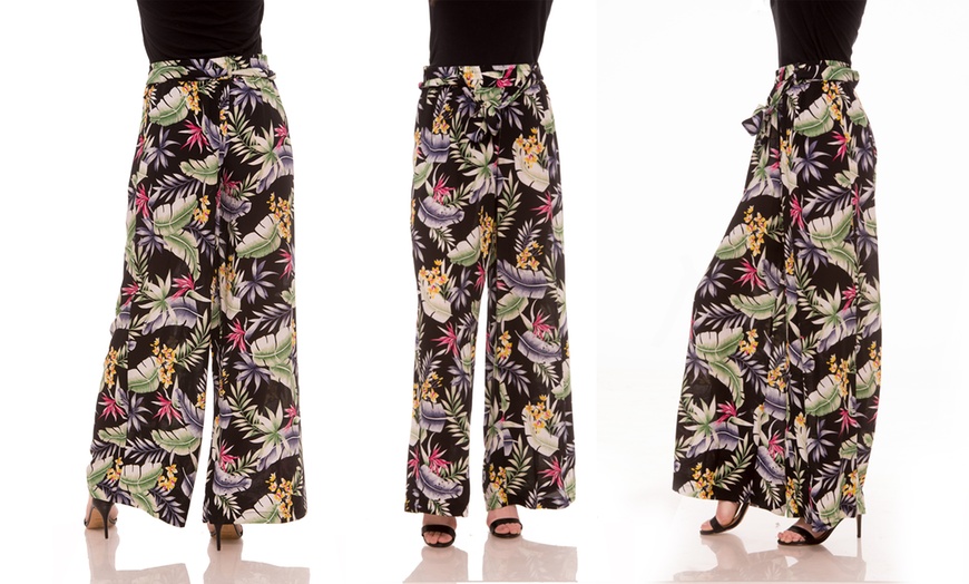 Image 3: Women's Junior Printed Palazzo Pants