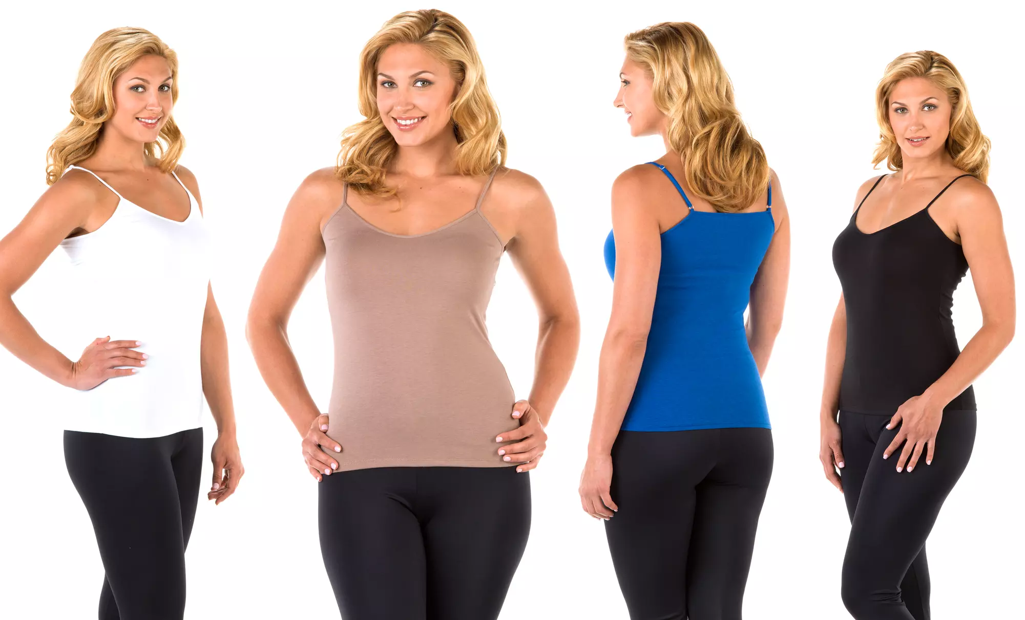 12-Pack of Ladies' V-Neck Cami Tank Tops - Second Medium