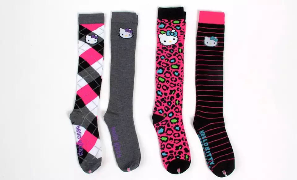 6 Pairs of Hello Kitty Women's Knee-High Socks - Primary Image