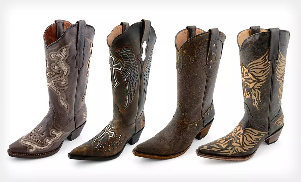 $94.99 for Gypsy Girl Leather Cowboy Boots (Up to $279.99 List Price). 23 Options Available. Free Shipping and Returns. - Primary Image