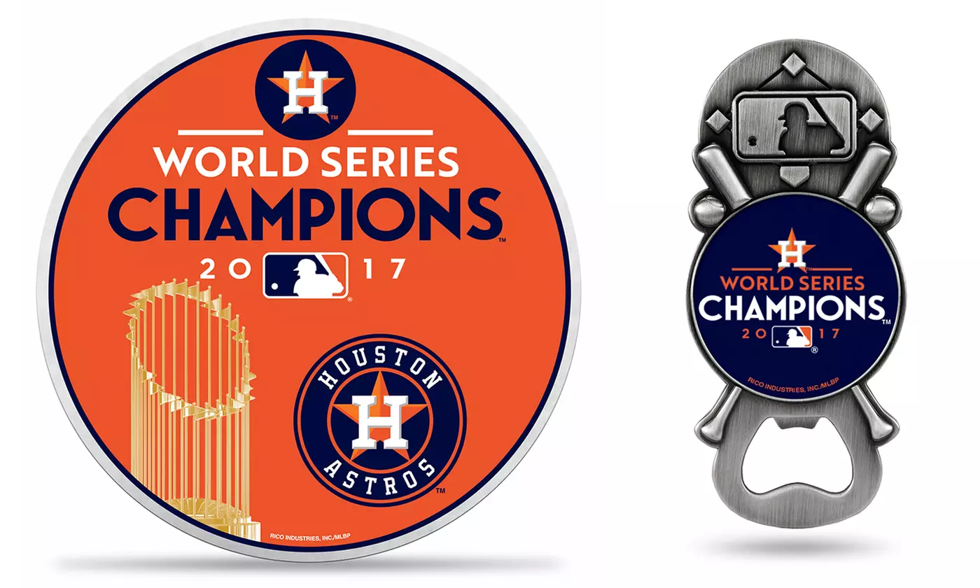 2017 World Series Champions Houston Astros Die Cut Pennant or Magnetic Bottle Opener - Primary Image