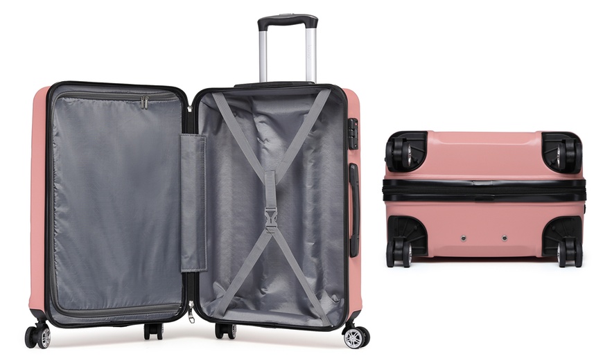 Image 9: 1x oder KONO 3x ABS-Hartschalenkoffer mit 8er-Set Reise-Organizer