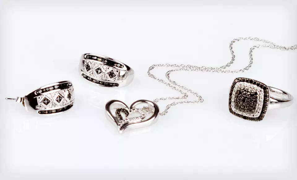 Black- and White-Diamond Jewelry (Up to 76% Off). Six Options Available. Free Shipping. - Primary Image