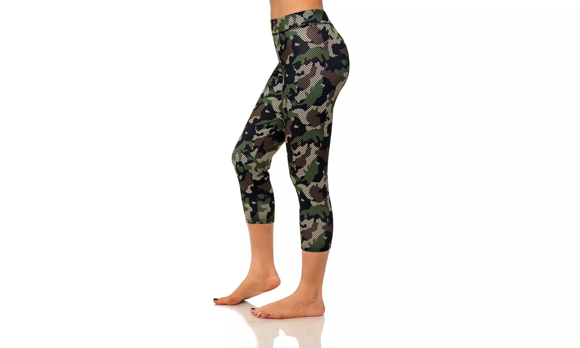 Women's Camo Print Activewear Capri - Second Medium