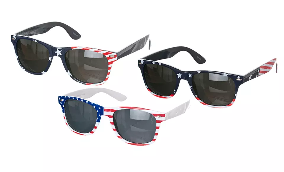 Republic Patriotic American-Flag Wayfarer Sunglasses - Primary Image