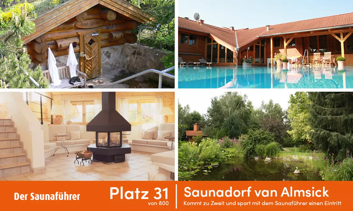 2:1 Gutschein für das Saunadorf van Almsick (bis zu 50% sparen) - Primary Image