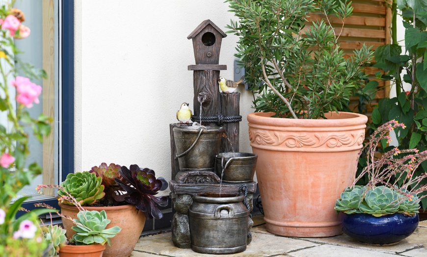 Image 2: Serenity Bird Bath or Bird House Water Features