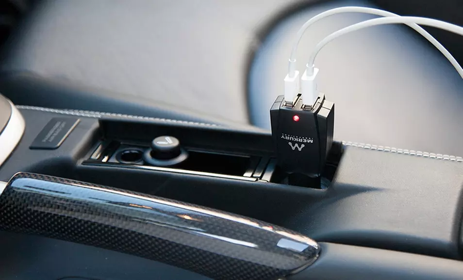 $7.99 for a Merkury 2.1-Amp Dual-USB Car Charger ($24.99 List Price). Free Returns. - Primary Image