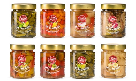 Fino a 108 barattoli sott'olio per aperitivi Polli disponibili in varie tipologie assortite