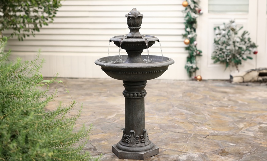 Image 3: Two-Tier Water Fountain Water Feature