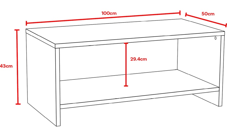 Image 5: Table basse "Alba" en chêne sable de Weber Industries