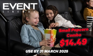 Small Popcorn Combo Vouchers and Gold Class with $20 Bar Credit