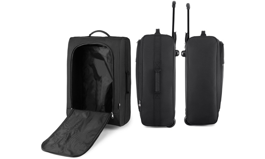 Image 4: Easy to Store Cabin Size Soft Shell Hand Luggage