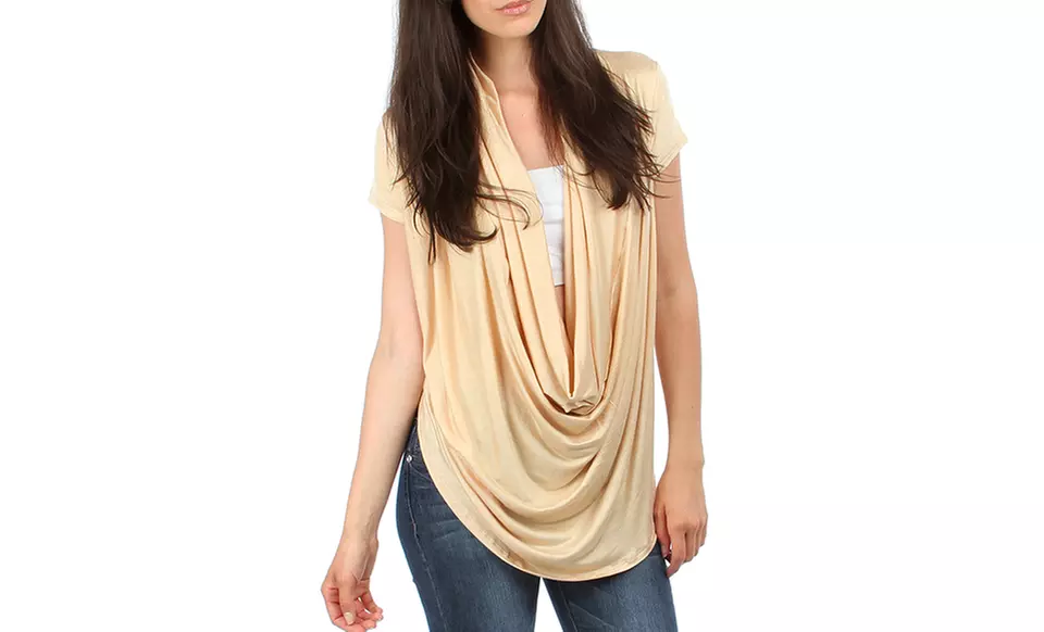 Women's Plus-Size Cowl Neck Tops. Multiple Styles Available. Free Returns. - Second Medium