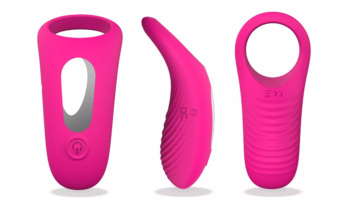 Rechargeable Silicone Vibrating C-Ring Vibrator with Remote Control