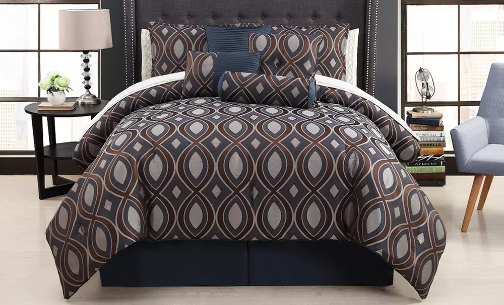 Luna 12-Piece Jacquard Comforter Set - Primary Image