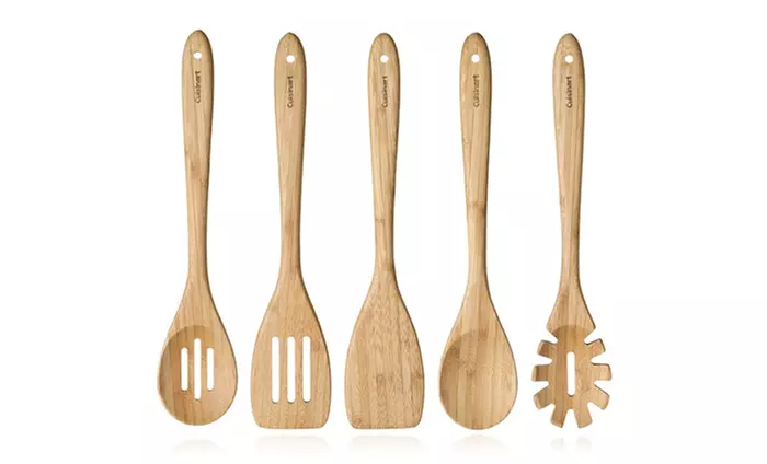 Cuisinart 5-Piece Utensil Set in Beechwood or Bamboo. - Primary Image