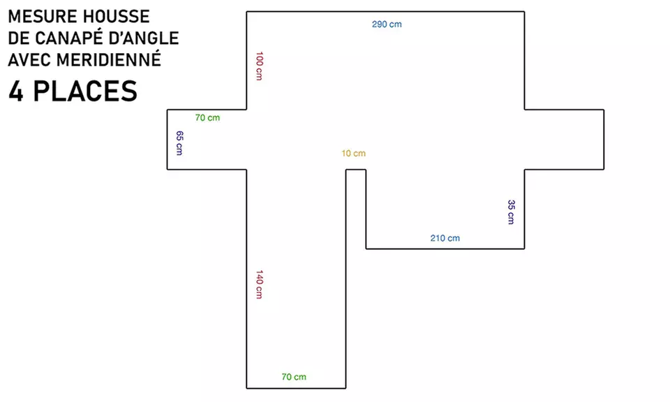 Wasserabweisender Bezug für Sofa mit Chai­se­longue