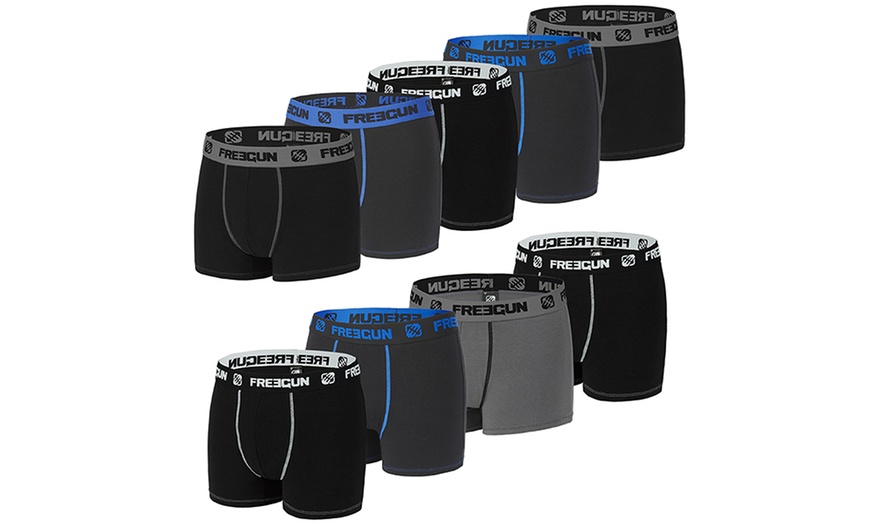 Image 1: Lot de 3, 4, 6 ou 9 boxers en coton pour homme de la marque Freegun