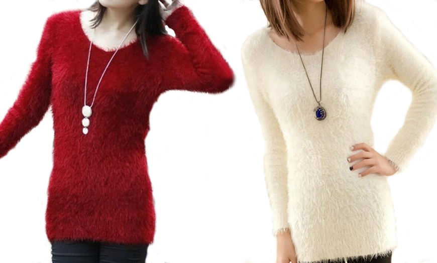 Image 10: Women's Fluffy Jumper