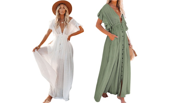 Long flowy outlet beach cover ups