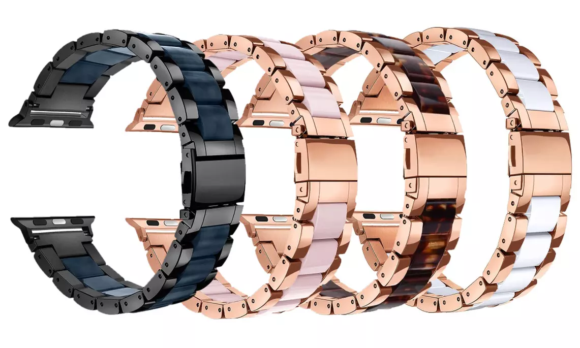LUXE Resin & Stainless Steel Band Bracelet for Apple Watch Series 1, 2, 3, 4 & 5 - Primary Image