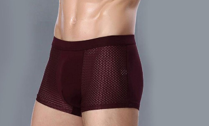 Image 13: Up to 12 Pairs of Men's Breathable Mesh Boxers