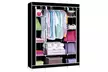 Armoire portable de rangement avec 12 casiers et 1 barre de suspension mobile de la marque Herzberg, coloris au choix - Image 5