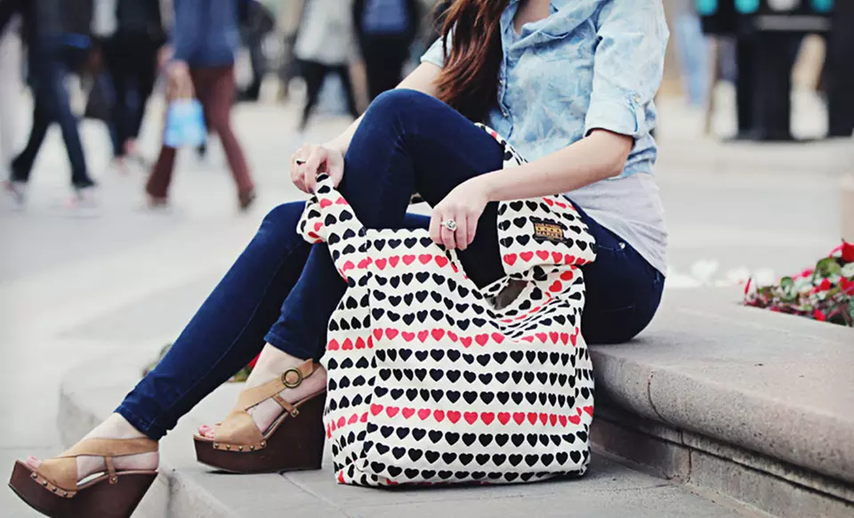 $19.99 for a Vine Street Market, USA Tote ($60 List Price). 4 Styles Available. Free Shipping and Returns. - Primary Image
