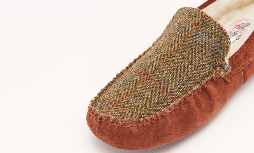 Image 14: Men's Harris Tweed Slippers