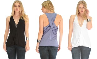 Lyss Loo Women's Twist-Back Tank Top