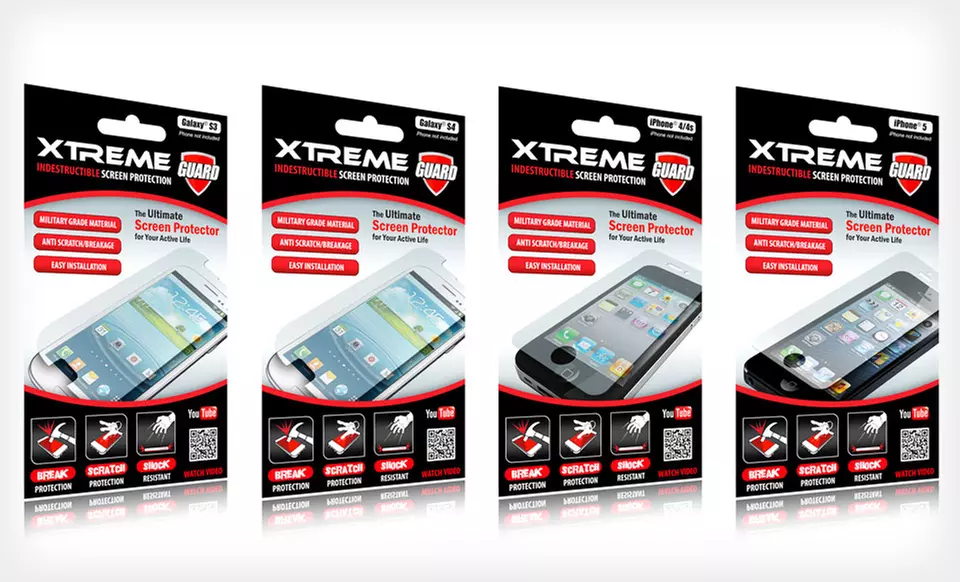Xtreme Indestructible Screen Protector for iPhone 4/4s, 5/5s or Samsung Galaxy S III or S4. Free Returns.  - Second Medium