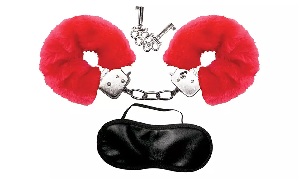 Nasstoys Furry Handcuff and Blindfold Set - Second Medium