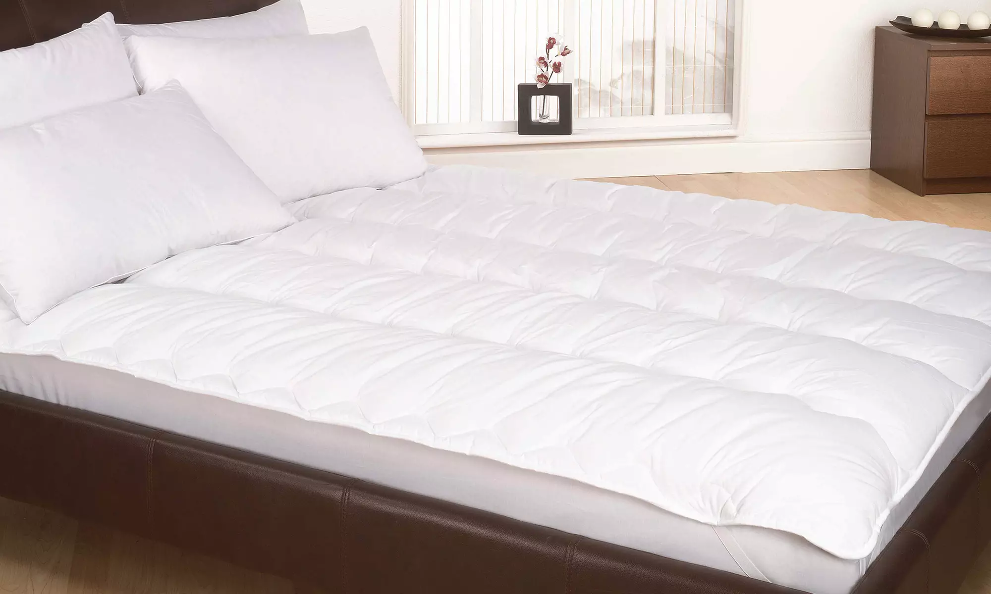 Silentnight Quilted Jumbo Topper and Pillow Set - Primary Image