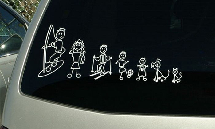 Car 'Family' Decal Bumper Stickers (10 Piece Set) | Groupon