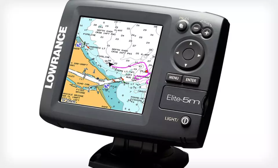 Lowrance Elite-5m Chartplotter or Elite-5 Chartplotter/Fishfinder with Navionics Gold (Up to 40% Off). Free Shipping. - Second Medium