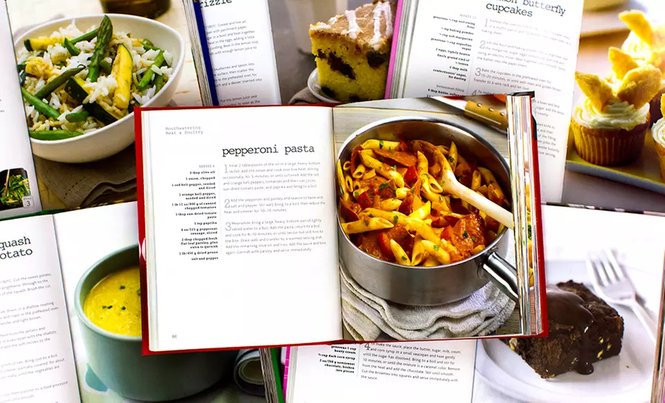 6-Title Love Food Cookbook Series with Pasta, Dessert, and Vegetarian Recipes - Second Medium