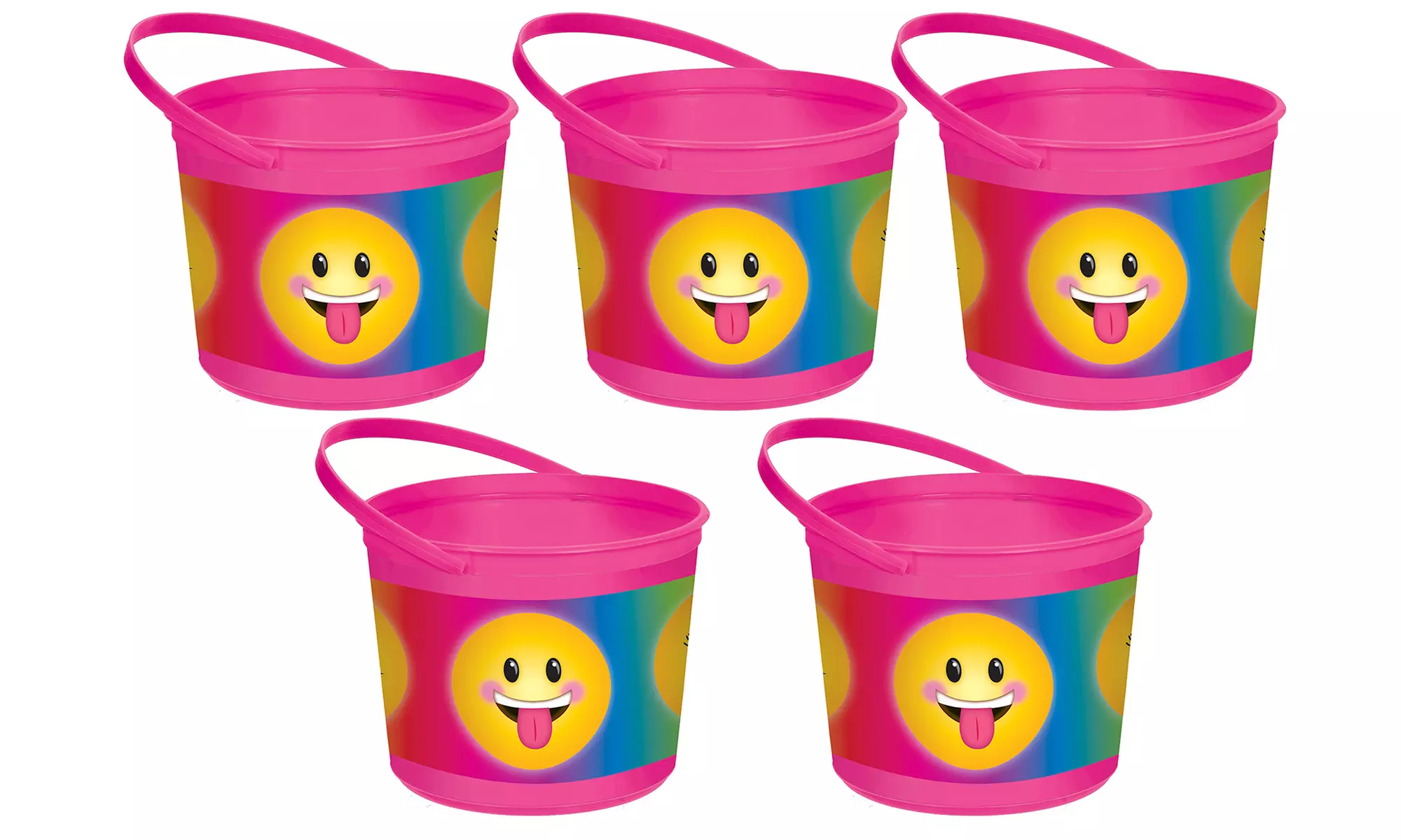 Easter Emoji Plastic Bucket (5-Pack) - Primary Image