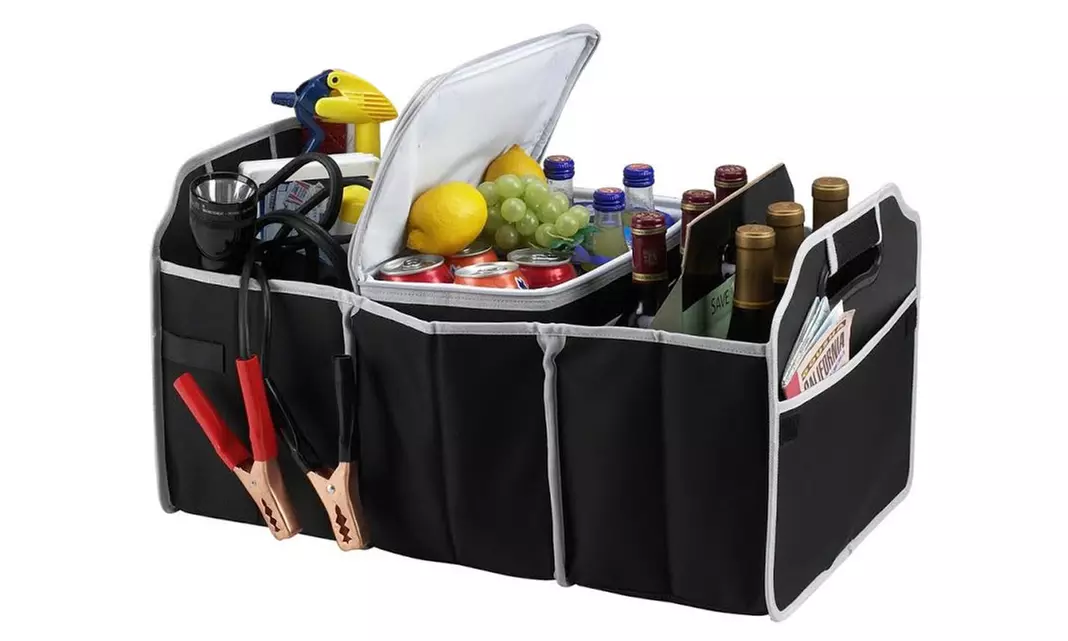 Folding Trunk Organizer with Collapsible Cooler Compartment - Second Medium